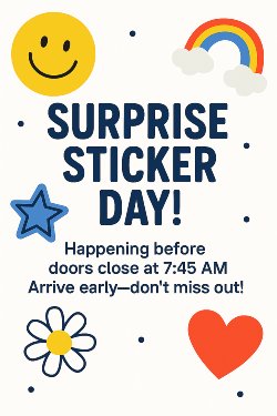 Surprise Sticker Day!